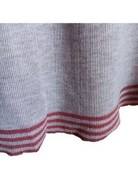 True Vintage Skirt 24W 24" 1970's HEATHER BROWN RINGER STRETCH KNIT MID